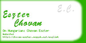 eszter chovan business card